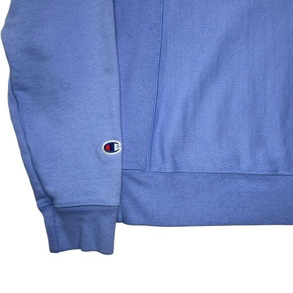 Champion Sweater Women's Size Large Blue Reverse Weave Crew Neck Sweatshirt - Picture 8 of 11